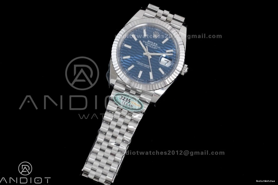 Textured Blue Best 41 on Steel DateJust Bracelet Clean 904L Edition TravelReady 1:1 Dial 126334 Jubilee 628 SH 0125